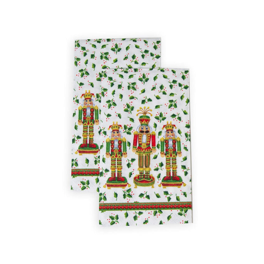 Caspari Lacquer Guest Towel Napkin Holder in Silver