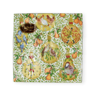Caspari In A Pear Tree Napkin Cocktail 17600C