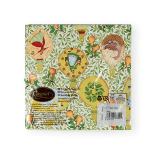 Caspari In A Pear Tree Luncheon Napkins - 20 Per Package 17600L