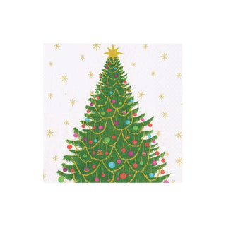 Caspari Merry And Bright Napkin Cocktail 17610C