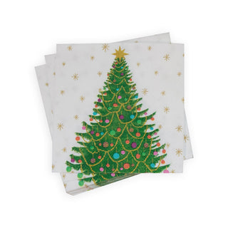 Caspari Merry And Bright Napkin Cocktail 17610C