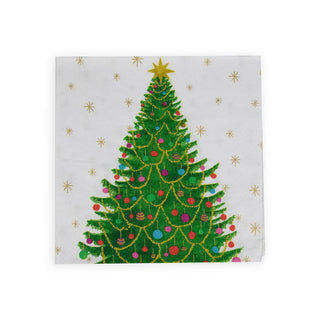 Caspari Merry And Bright Luncheon Napkins - 20 Per Package 17610L