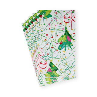 Caspari Pop Christmas Guest Towel Napkins - 15 Per Package 17620G