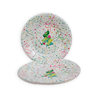 Caspari Pop Christmas Salad/Dessert Plates 17620SP