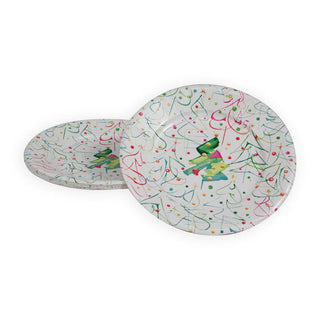 Caspari Pop Christmas Salad/Dessert Plates 17620SP