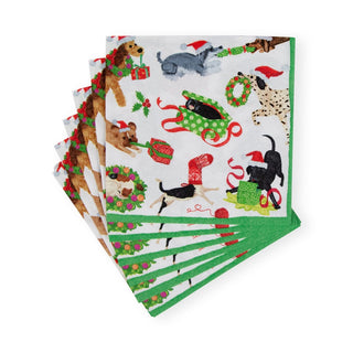 Caspari Christmas Mischief Cocktail Napkins - 20 Per Package 17640C