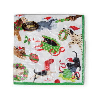 Caspari Christmas Mischief Cocktail Napkins - 20 Per Package 17640C