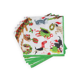 Caspari Christmas Mischief Napkin Cocktail 17640C