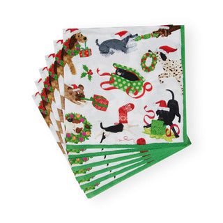 Caspari Christmas Mischief Luncheon Napkins - 20 Per Package 17640L