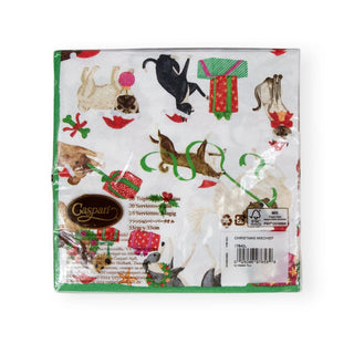 Caspari Christmas Mischief Napkin Luncheon 17640L