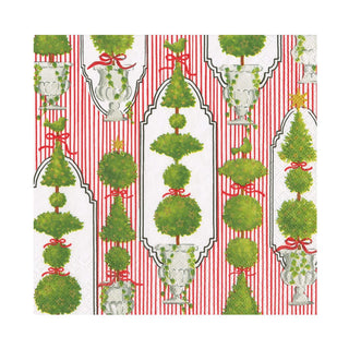 Caspari Eloise Red Luncheon Napkins - 20 Per Package 17650L