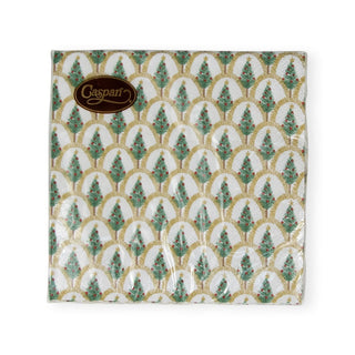 Caspari Deco Christmas Gold Cocktail Napkins - 20 Per Package 17660C