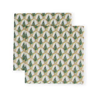 Caspari Deco Christmas Gold Cocktail Napkins - 20 Per Package 17660C