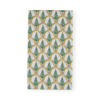 Caspari Deco Christmas Gold Guest Towel 17660G