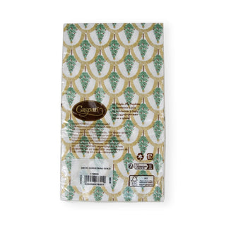Caspari Deco Christmas Gold Guest Towel 17660G