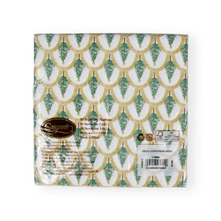 Caspari Deco Christmas Gold Napkin Luncheon 17660L