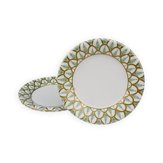 Caspari Deco Christmas Gold Salad/Dessert Plates 17660SP