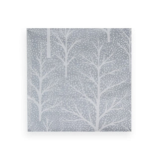Caspari Winter Trees Silver/White Napkin Dinner 17671D