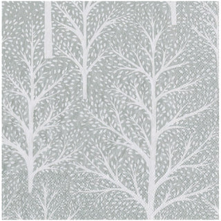 Caspari Winter Trees Silver/White Napkin Dinner 17671D