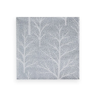 Caspari Winter Trees Silver & White Napkin Dinner - 20 Per Package 17671D