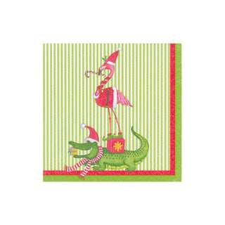 Caspari Zooey Christmas Napkin Cocktail 17690C