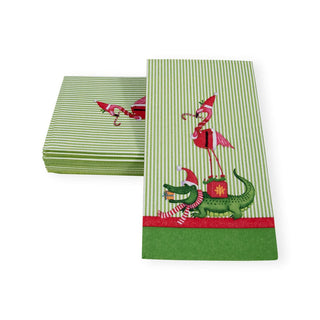 Caspari Zooey Christmas Guest Towel Napkins - 15 Per Package 17690G