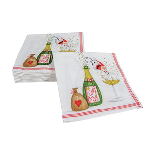 Caspari Santa Splash Napkin Cocktail 17700C