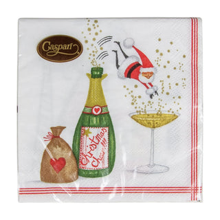Caspari Santa Splash Napkin Cocktail 17700C