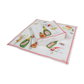 Caspari Santa Splash Napkin Cocktail 17700C