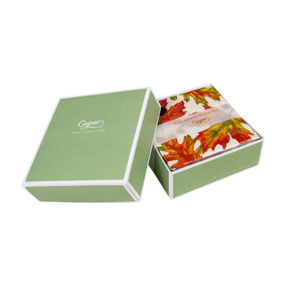 Caspari Autumn Hues White  Napkin Box Cocktail - 40 per box 17720B