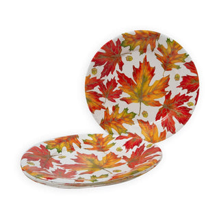 Caspari Autumn Hues White Dinner Plates 17720DP