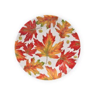 Caspari Autumn Hues White Dinner Plates 17720DP