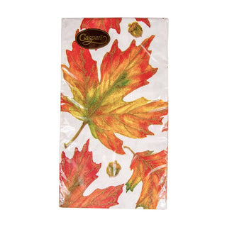 Caspari Autumn Hues White Guest Towel 17720G