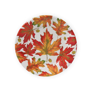 Caspari Autumn Hues White Salad/Dessert Plates 17720SP