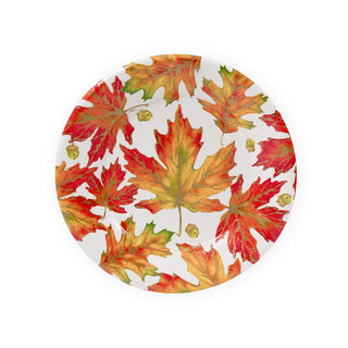 Caspari Autumn Hues White Salad/Dessert Plates 17720SP