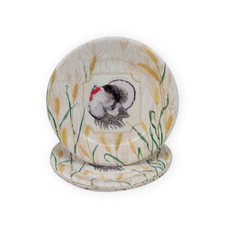 Caspari Homestead Turkey Taupe Dinner Plates 17730DP