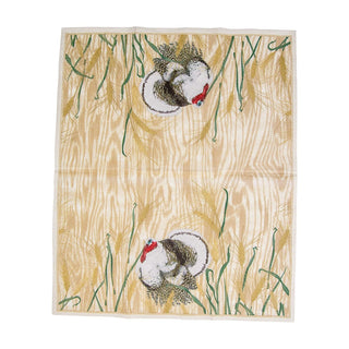 Caspari Homestead Turkey Taupe Guest Towel 17730G