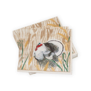 Caspari Homestead Turkey Taupe Napkin Luncheon 17730L