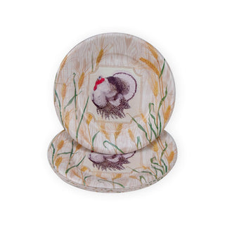 Caspari Homestead Turkey Taupe Salad/Dessert Plates 17730SP