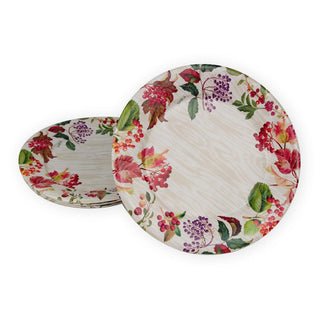 Caspari Berry Botanical Taupe Dinner Plates 17740DP
