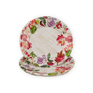 Caspari Berry Botanical Taupe Salad/Dessert Plates 17740SP