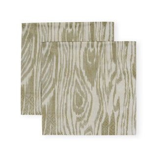 Caspari Woodgrain Silver/Gold Napkin Cocktail 17750C