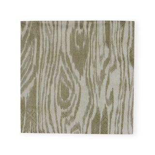 Caspari Woodgrain Silver/Gold Napkin Cocktail 17750C