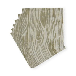Caspari Woodgrain Silver/Gold Napkin Cocktail 17750C