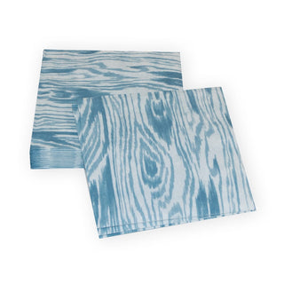 Caspari Woodgrain Stone Blue Napkin Cocktail 17751C