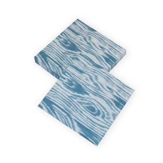 Caspari Woodgrain Stone Blue Napkin Luncheon 17751L