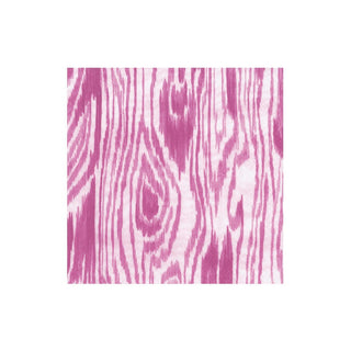 Caspari Woodgrain Fuchsia Napkin Cocktail 17753C