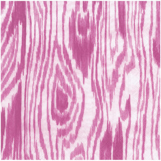 Caspari Woodgrain Fuchsia Napkin Dinner 17753D