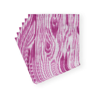 Caspari Woodgrain Fuchsia Luncheon Napkins - 20 Per Package 17753L