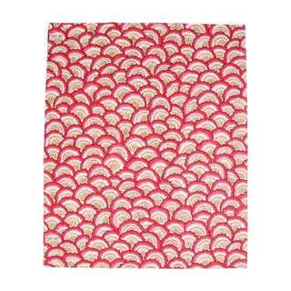 Caspari Pontchartrain Scallop Red Guest Towel 17790G